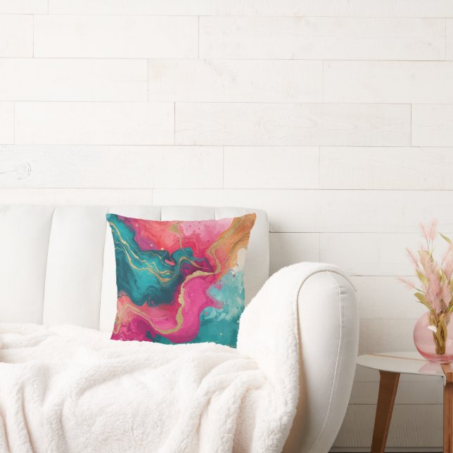 Abstract Colour Combination Throw Pillow (Couch)