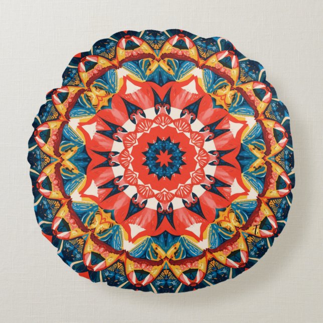 Abstract Colour Combination Throw Pillow (Front)