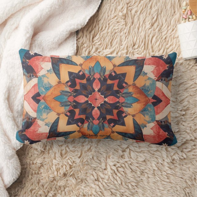Abstract Colour Combination Throw Pillow (Blanket)