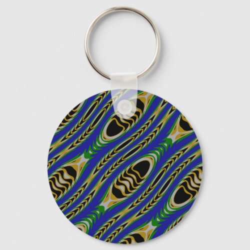 ABSTRACT COLOURED FISH SEAMLESS PATTERN  KEYCHAIN