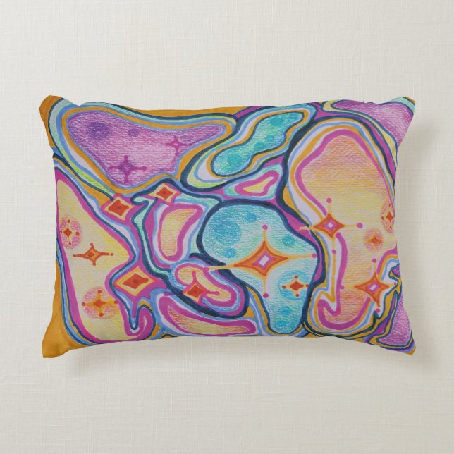  Abstract colourful  Accent Pillow (Front)
