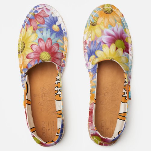 Abstract Colourful Daisies Espadrilles