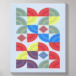 Abstract Colourful geometric pattern Wall poster Canvas Photo Tile