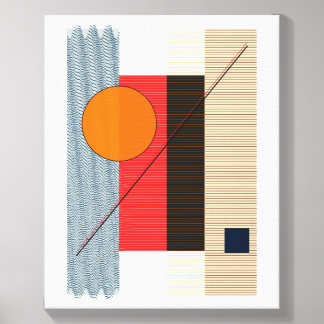 Abstract Colourful Minimalist Quantum Pattern Canvas Photo Tile