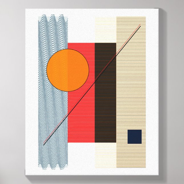 Abstract Colourful Minimalist Quantum Pattern  Canvas Photo Tile (Front Set)