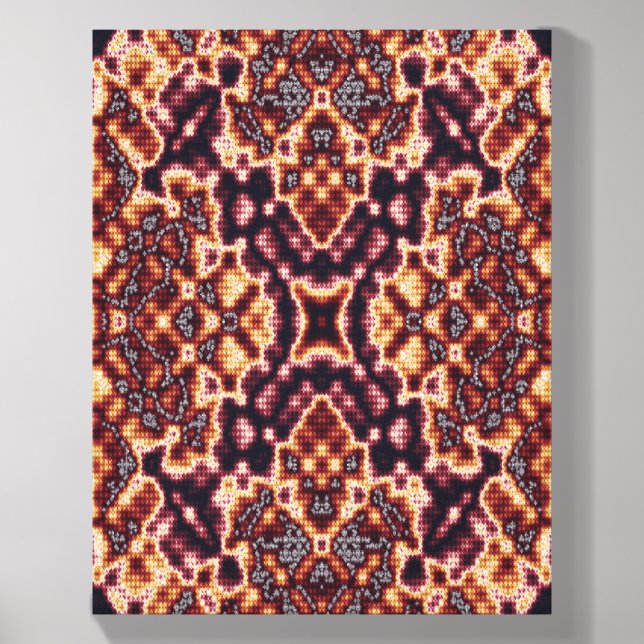 Abstract colourful Persian Carpets Pattern  Canvas Photo Tile (Front Set)