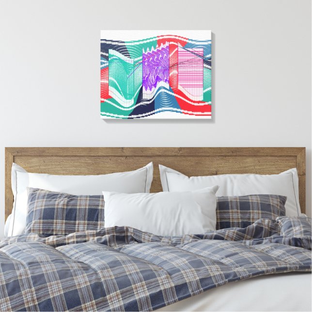 Abstract Colourful Quantum Angular Momentum Field  Canvas Print (Insitu(Bedroom))