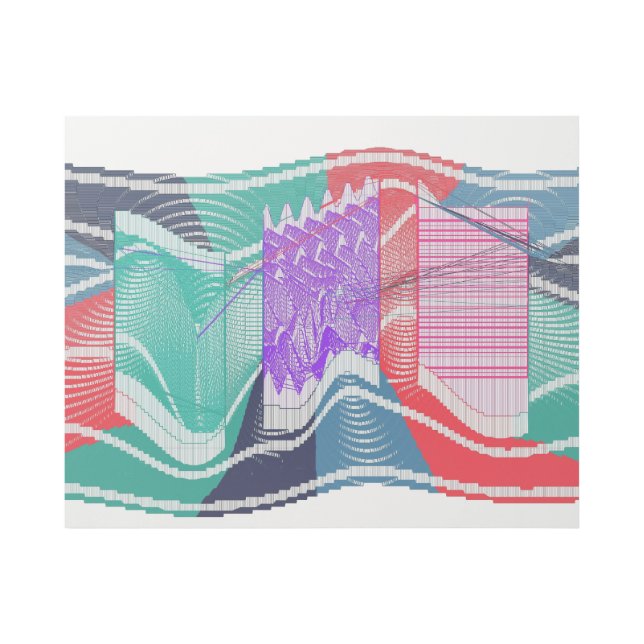 Abstract Colourful Quantum Angular Momentum Field  Gallery Wrap (Front)