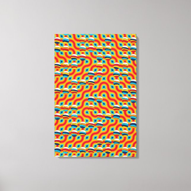 Abstract colourful Retro Persian Carpets Pattern  Canvas Print (Front)