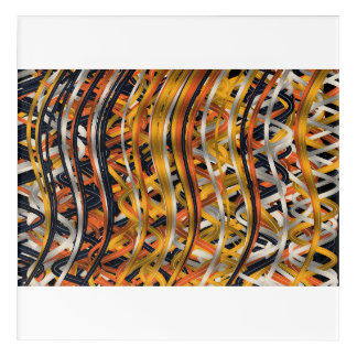 Abstract Colourful Twisted Rope Pattern Acrylic Print