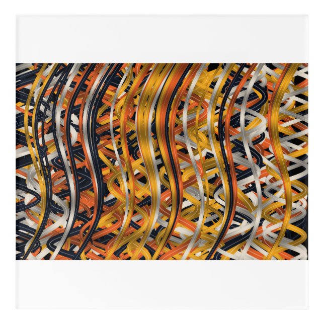 Abstract Colourful Twisted Rope Pattern  Acrylic Print (Front)