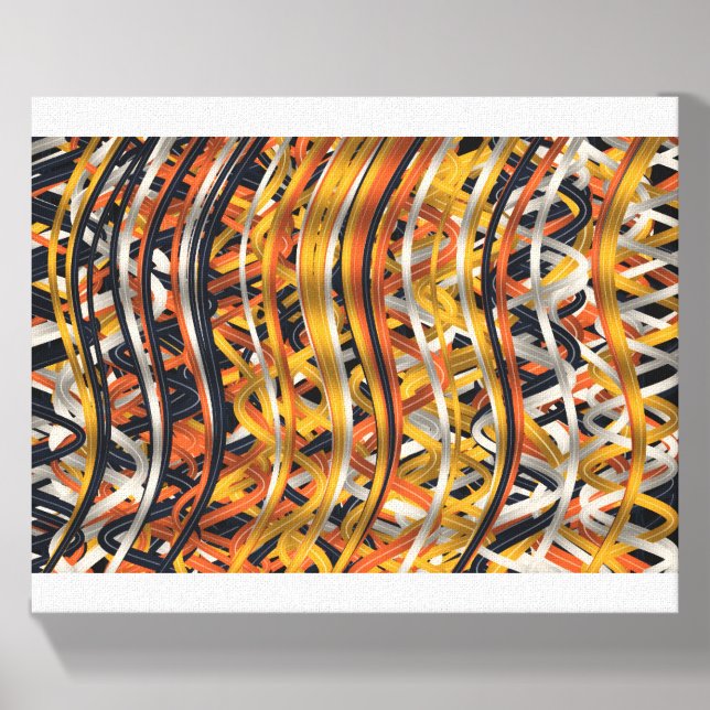 Abstract Colourful Twisted Rope Pattern  Canvas Photo Tile (Front Set)