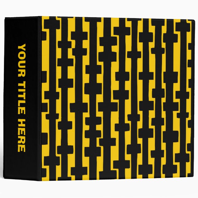 Abstract Columns (2in) Amber Binder (Front/Spine)