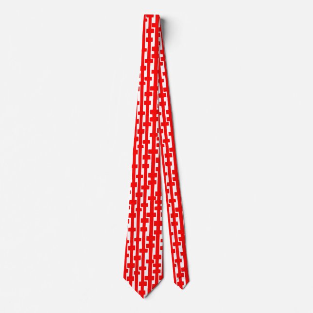 Abstract Columns - Red Neck Tie (Front)