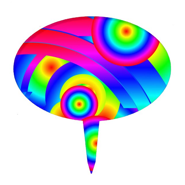 Abstract Comet  Cake Topper (Front)