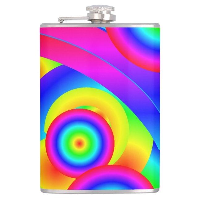 Abstract Comet Vinyl Wrapped Flask (Front)