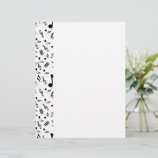 Abstract Composer Musical Notes Pattern (Standing Front)