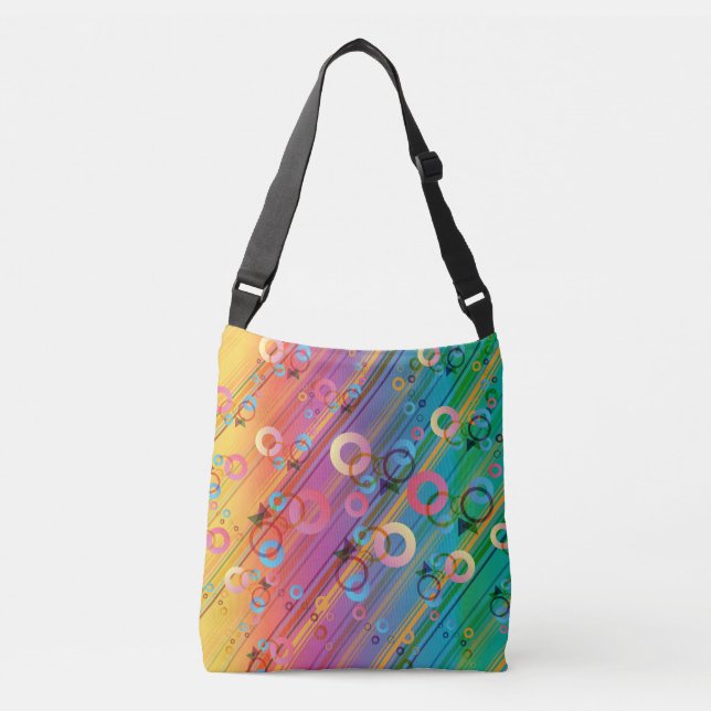 Abstract Composition Crossbody Bag (Front)