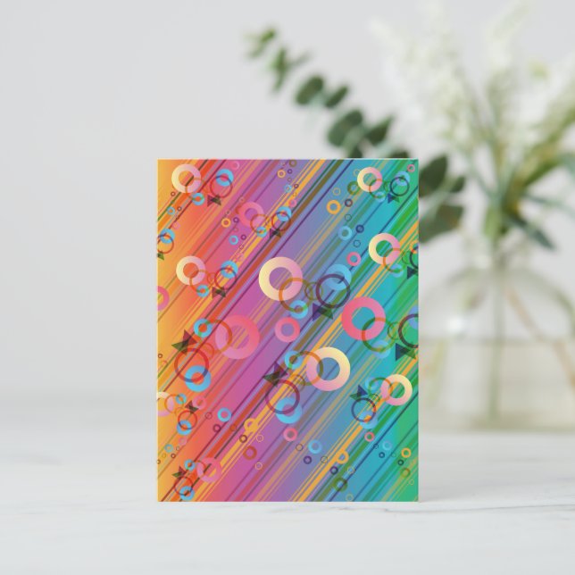 Abstract Composition Holiday Postcard (Standing Front)