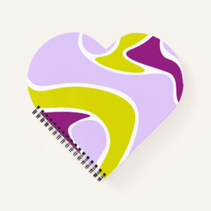 Abstract composition in purple and green colors notebook