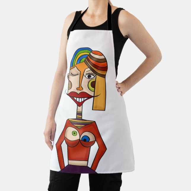Abstract composition, modern art apron (Insitu)