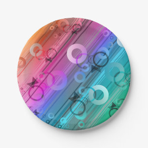 Abstract Composition Paper Plates