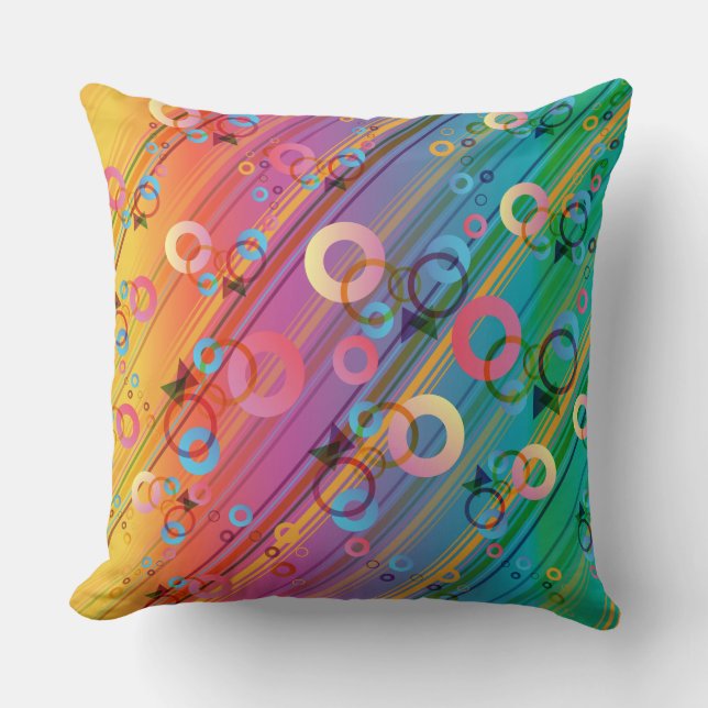 Abstract Composition Throw Pillow (Front)
