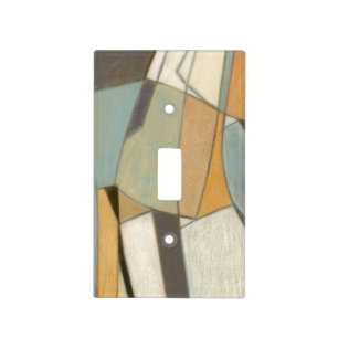 Abstract Composition with Muted Colors Light Switch Cover