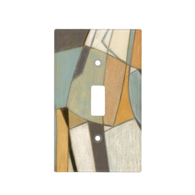 Abstract Composition with Muted Colors Light Switch Cover (Front)