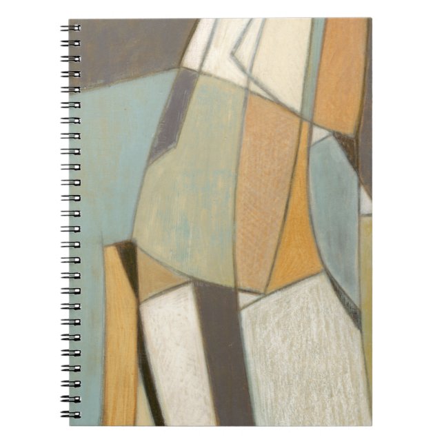 Abstract Composition with Muted Colors Notebook (Front)
