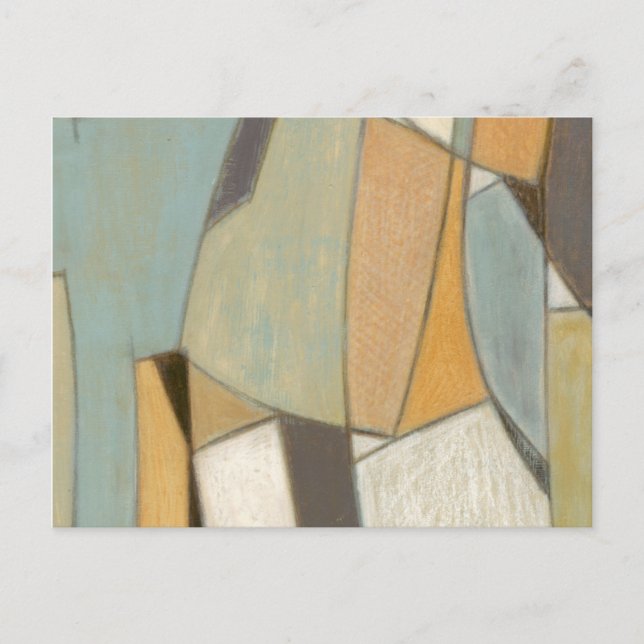 Abstract Composition with Muted Colors Postcard (Front)