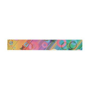 Abstract Composition Wrap Around Label