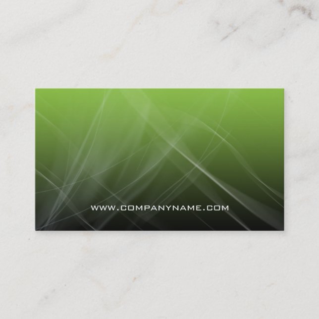 Abstract Computer Business Card Green Hi-Tech (Front)