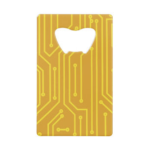 Abstract computer equipment credit card bottle opener