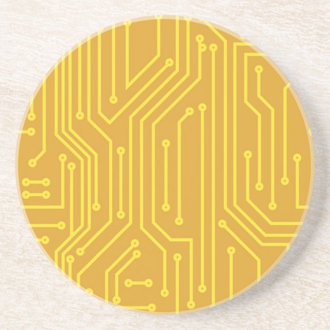 Abstract computer equipment drink coaster (Front)