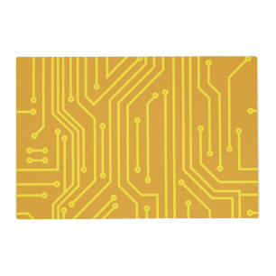 Abstract computer equipment placemat