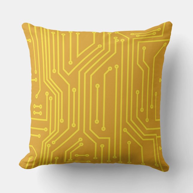 Abstract computer equipment throw pillow (Front)