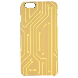 Abstract computer equipment clear iPhone 6 plus case