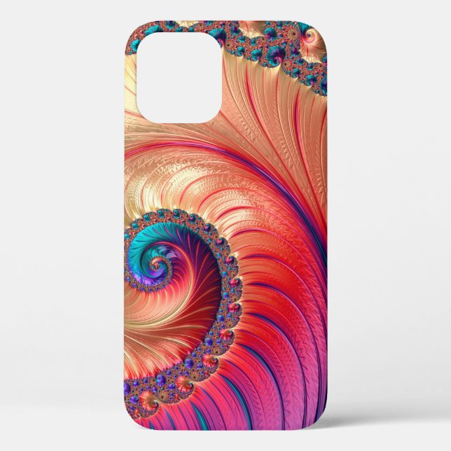 Abstract Computer generated Fractal design. A frac Case-Mate iPhone Case (Back)