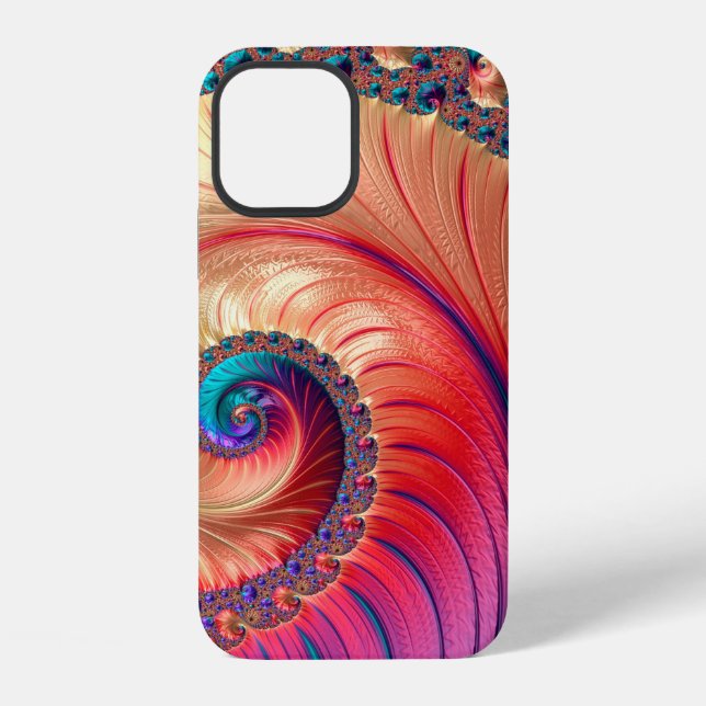 Abstract Computer generated Fractal design. A frac Iphone Case (Back)