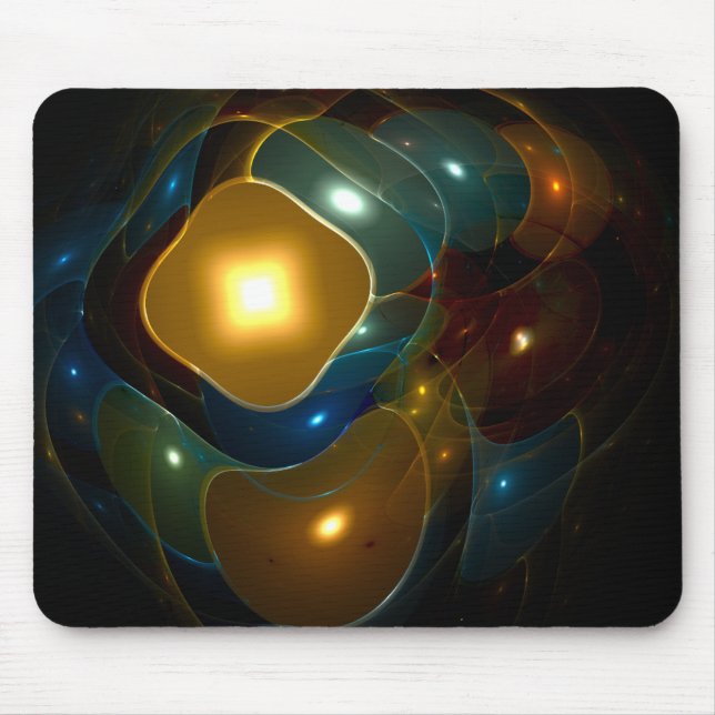Abstract Computer generated Fractal design Mouse Pad (Front)