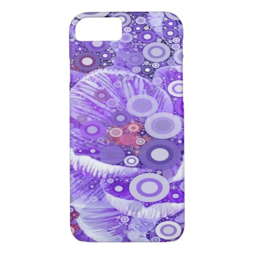 Abstract Concentric Circles Mosaic Purple Orchid iPhone 87 Case