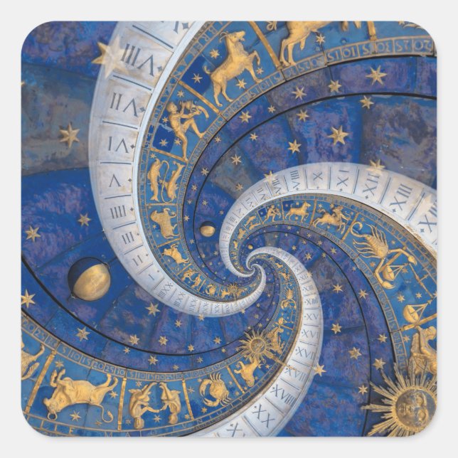 Abstract Conceptual on Mysticism, Astrology, Fant Square Sticker (Front)