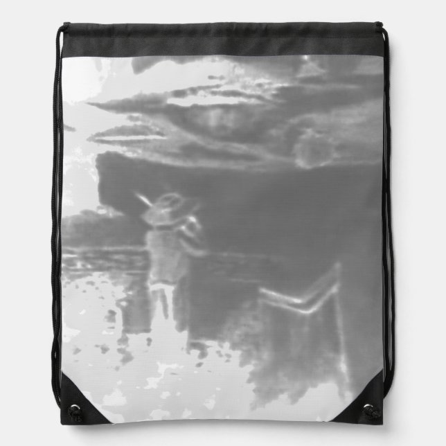 Abstract Concert Drawstring Backpack (Front)