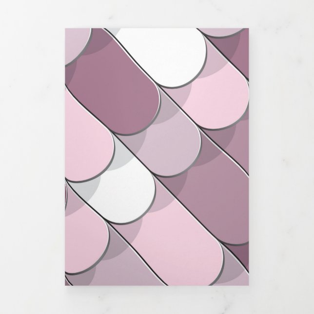 Abstract Construction (tiles) 2 Tri-Fold Holiday Card (Cover)
