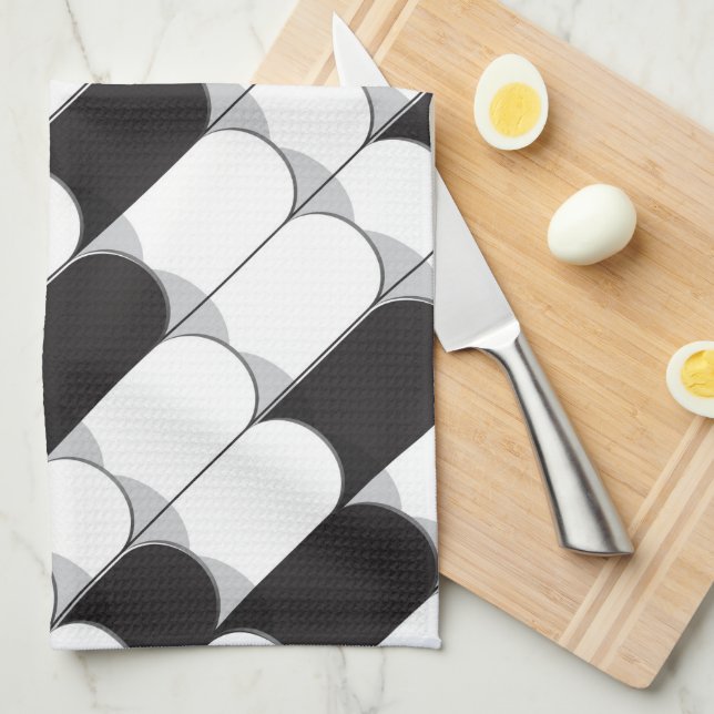Abstract Construction (tiles) Kitchen Towel (Quarter Fold)