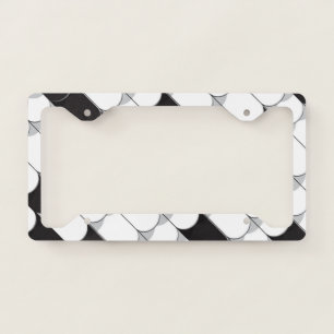 Abstract Construction (tiles) License Plate Frame