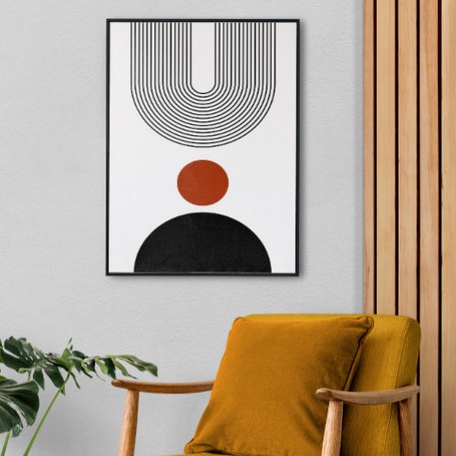 Abstract Contemporary Mid Century Modern Canvas Print