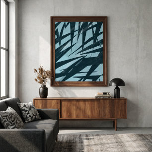Abstract contemporary minimalist unique geometry poster