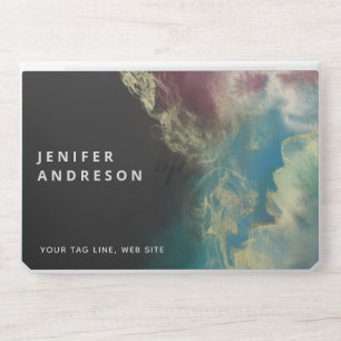Abstract contemporary modern artistic ink HP laptop skin